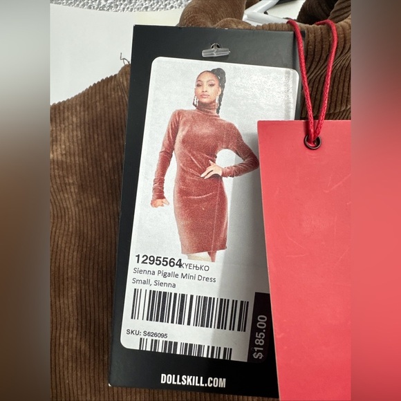 Kyoko x Dolls Kill VALENTINE PIGALLE MINI DRESS Sz Small $185 Side Zips - Picture 2 of 5